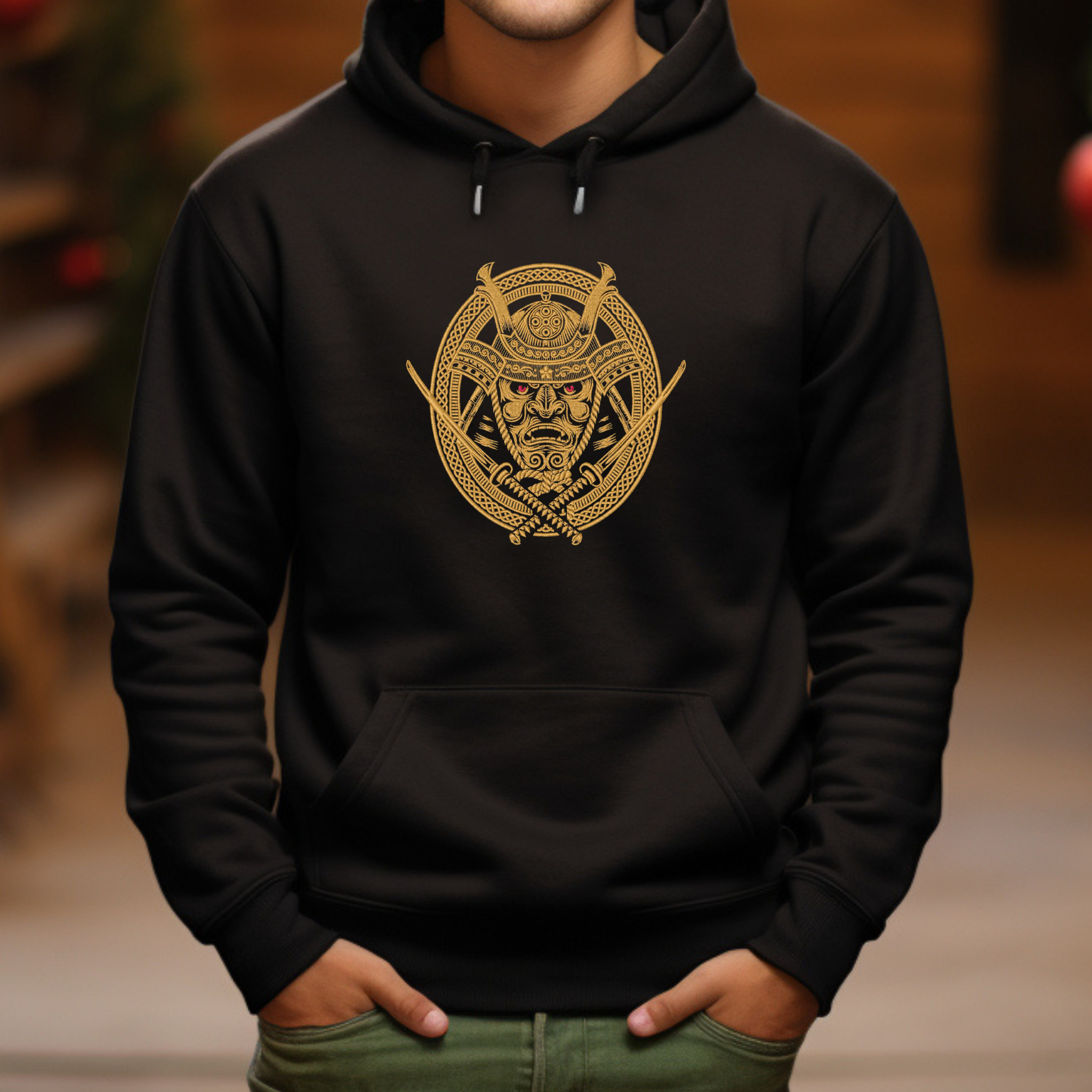 Embroidered Samurai Hoodie